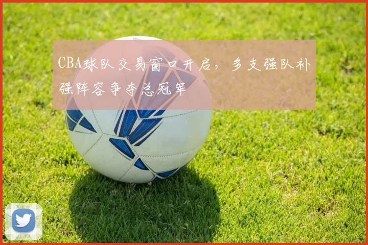 CBA球队交易窗口开启,多支强队补强阵容争夺总冠军