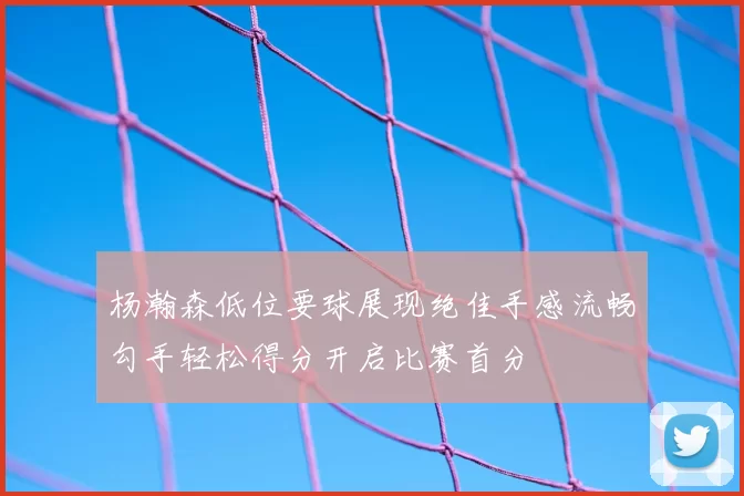 杨瀚森低位要球展现绝佳手感流畅勾手轻松得分开启比赛首分