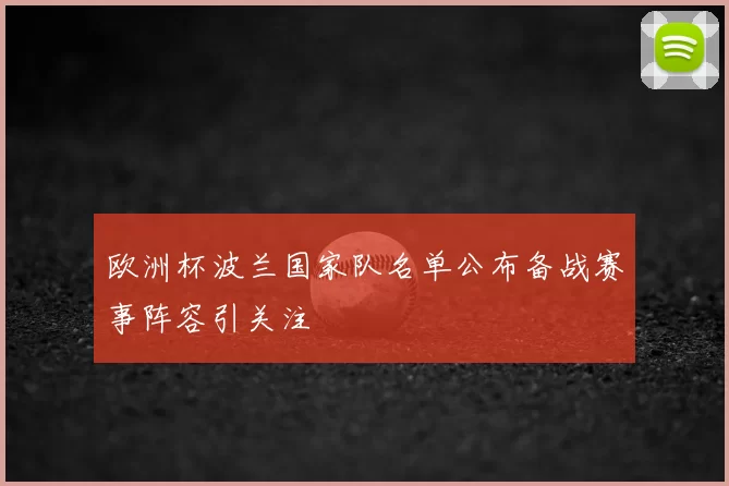 欧洲杯波兰国家队名单公布备战赛事阵容引关注
