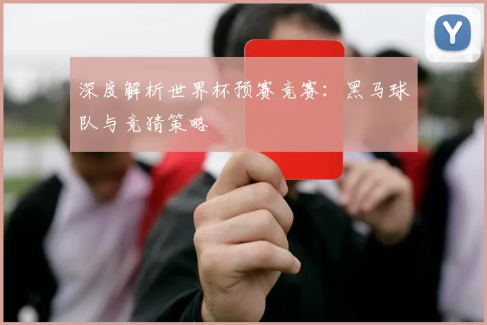 深度解析世界杯预赛竞赛:黑马球队与竞猜策略